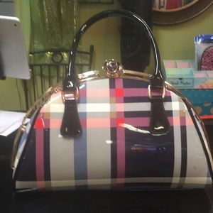 Plaid handbag